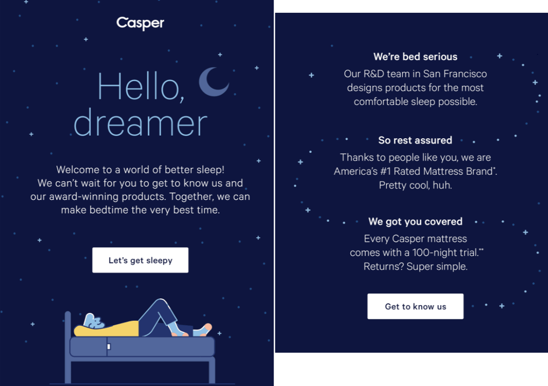 Casper Welcome Email