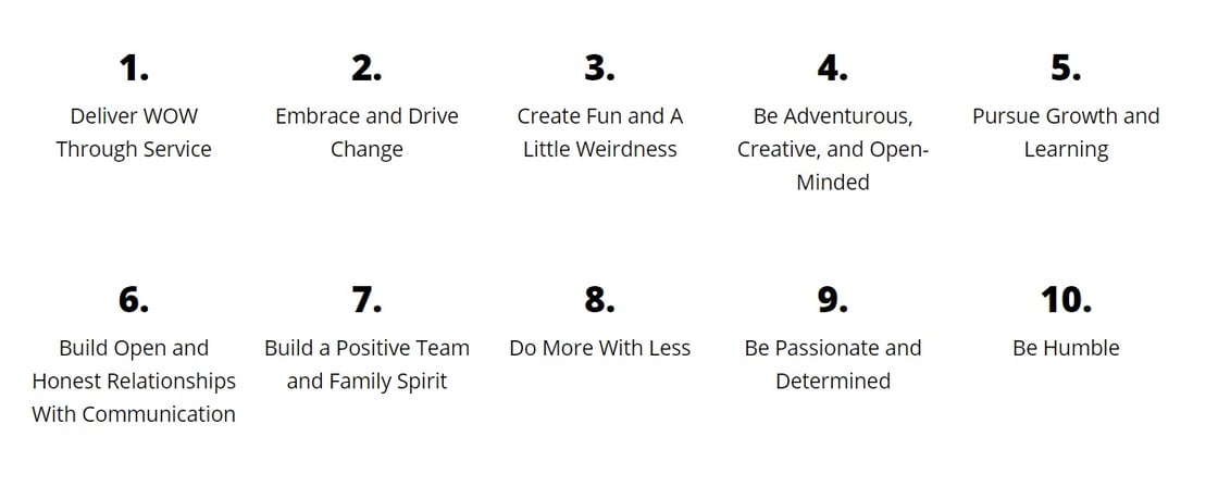 ZAPPOS CORE VALUES-1